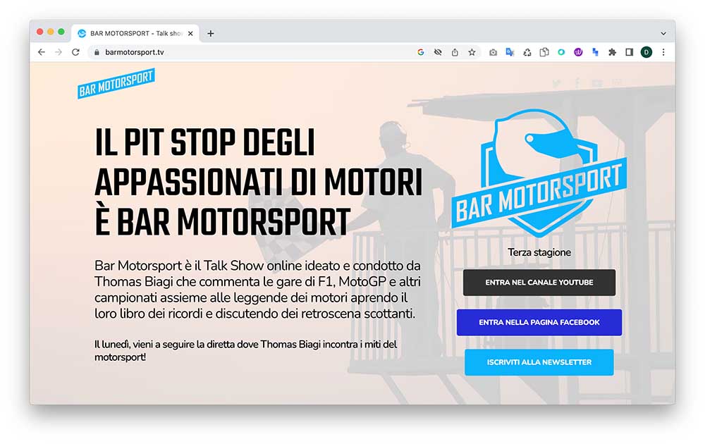 Bar Motorsport Thomas Biagi - XP Digital Experience Web Agency