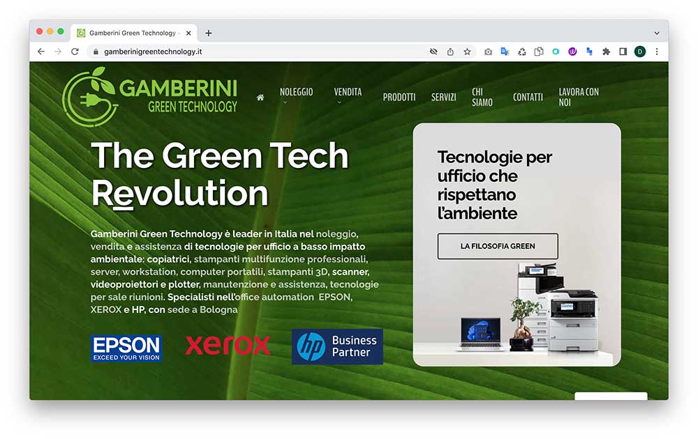 Gamberini Green Technology - Web Agency XP Digital Experience