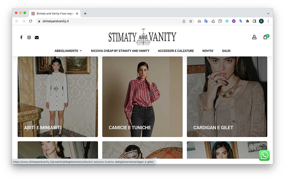 Stimaty & Vanity abbigliamento Bologna - Web Agency XP Digital Experience